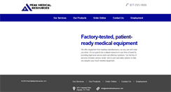 Desktop Screenshot of peakmedicalresources.com